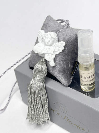 Hanging Room Scent Cushion "Silver Angels"