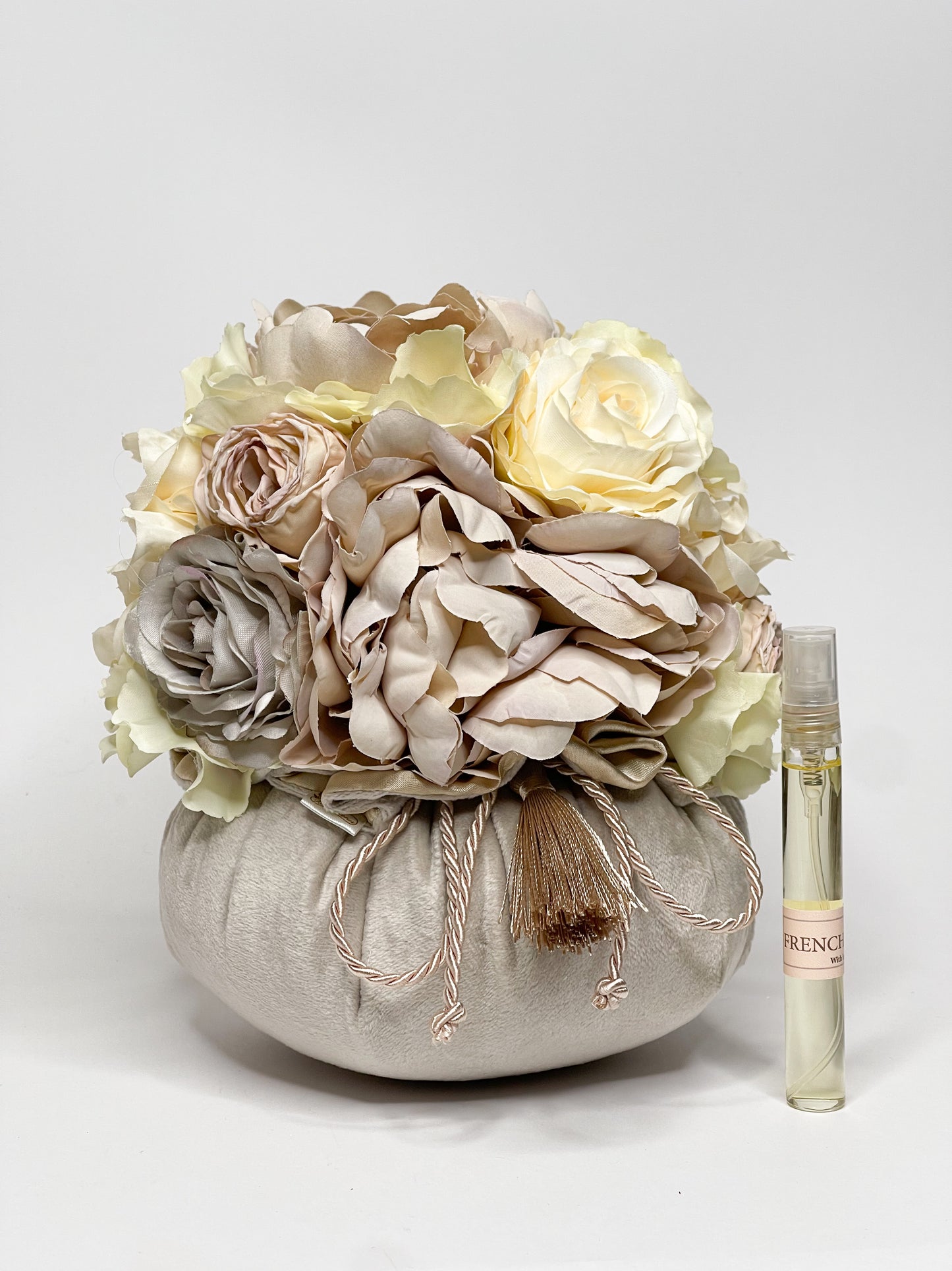 Deko-Blumen Bouquet mit Raumduft – Cappuccino